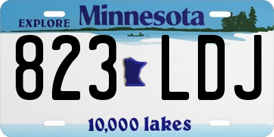 MN license plate 823LDJ
