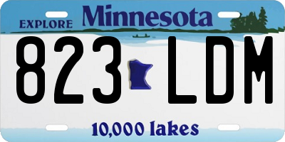 MN license plate 823LDM