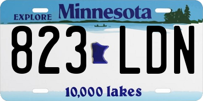 MN license plate 823LDN
