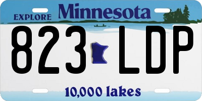 MN license plate 823LDP