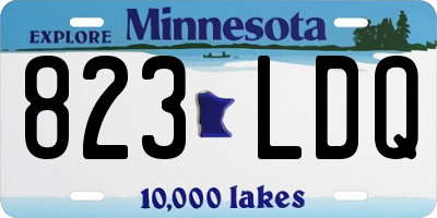 MN license plate 823LDQ