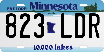 MN license plate 823LDR