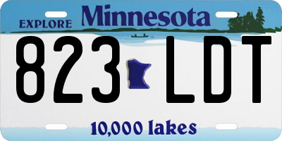 MN license plate 823LDT