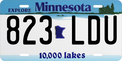 MN license plate 823LDU