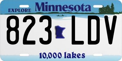 MN license plate 823LDV