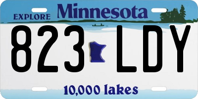 MN license plate 823LDY