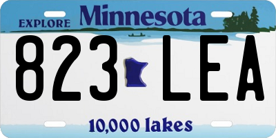 MN license plate 823LEA