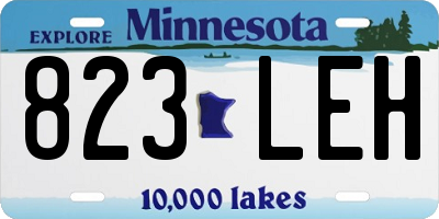 MN license plate 823LEH