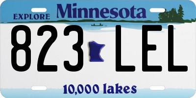 MN license plate 823LEL