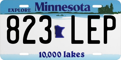 MN license plate 823LEP