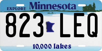 MN license plate 823LEQ