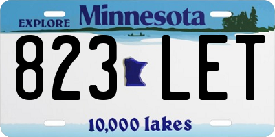 MN license plate 823LET