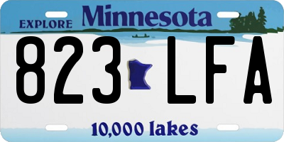 MN license plate 823LFA