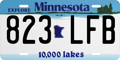MN license plate 823LFB