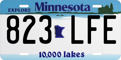 MN license plate 823LFE