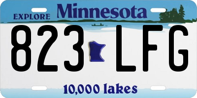 MN license plate 823LFG