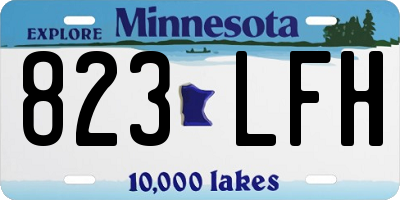 MN license plate 823LFH