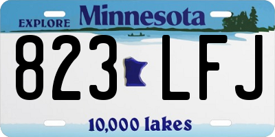MN license plate 823LFJ