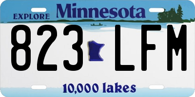 MN license plate 823LFM