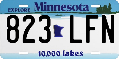 MN license plate 823LFN