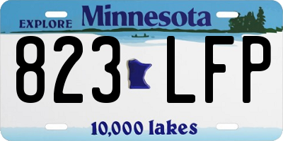 MN license plate 823LFP