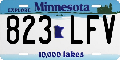 MN license plate 823LFV