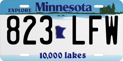 MN license plate 823LFW