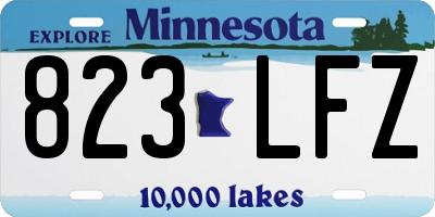 MN license plate 823LFZ