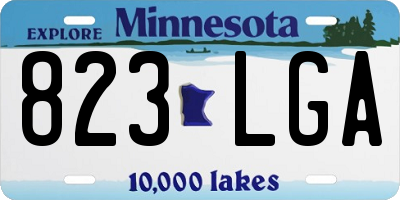 MN license plate 823LGA
