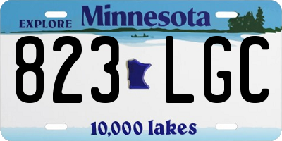MN license plate 823LGC