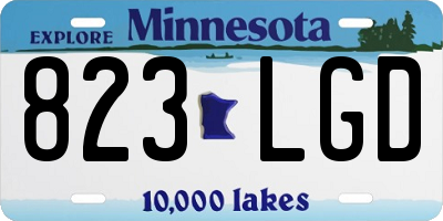 MN license plate 823LGD