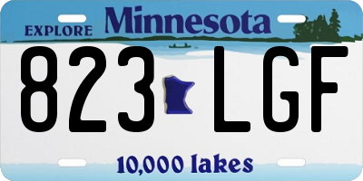MN license plate 823LGF