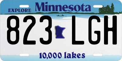 MN license plate 823LGH