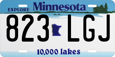 MN license plate 823LGJ