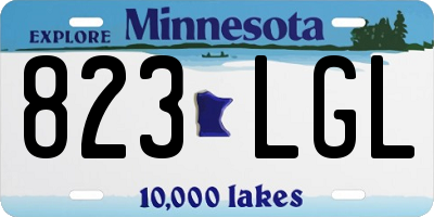 MN license plate 823LGL