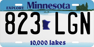 MN license plate 823LGN