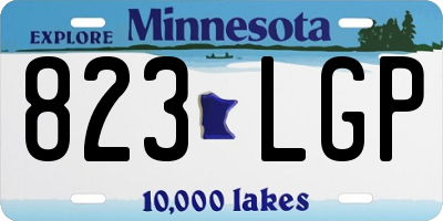 MN license plate 823LGP