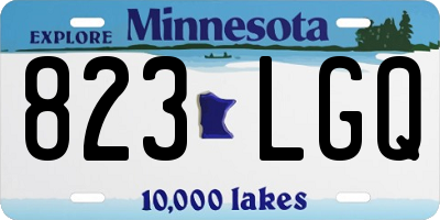 MN license plate 823LGQ