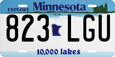 MN license plate 823LGU