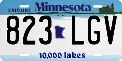 MN license plate 823LGV