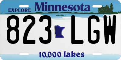 MN license plate 823LGW