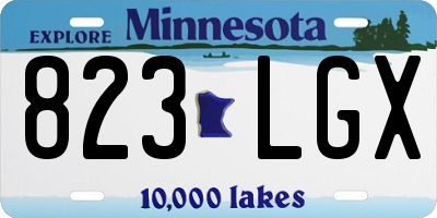 MN license plate 823LGX
