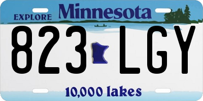 MN license plate 823LGY