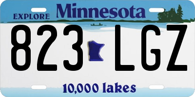 MN license plate 823LGZ
