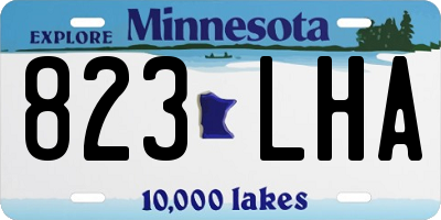 MN license plate 823LHA