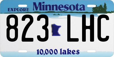 MN license plate 823LHC