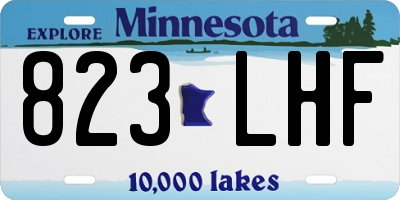 MN license plate 823LHF