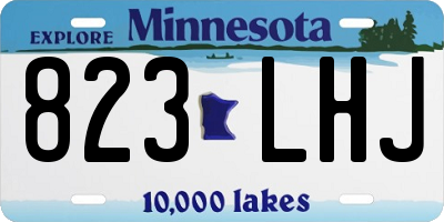 MN license plate 823LHJ