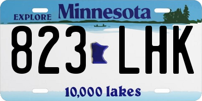 MN license plate 823LHK