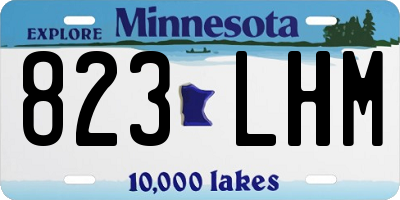 MN license plate 823LHM